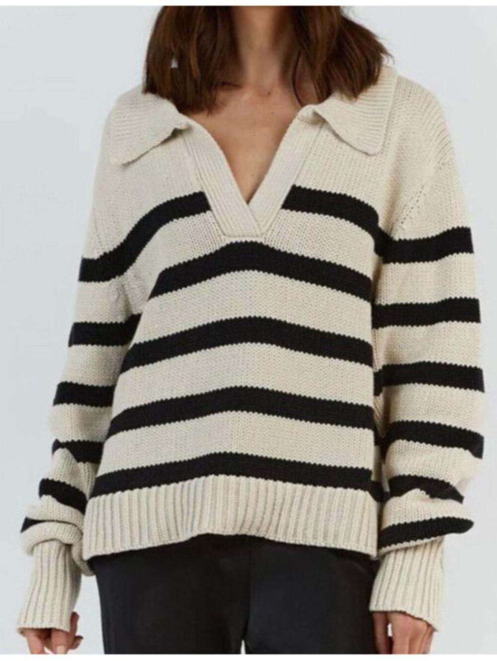 DISSH Dissh M Colbie Striped Knit on Designer Wardrobe 20x25 wool cotton